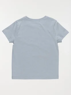 T-shirt garçon message bleu givré (3-8A)