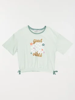 T-shirt good vibes fille mint (10-16A)