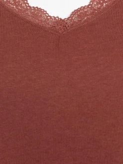 T-shirt grande taille dentelle femme