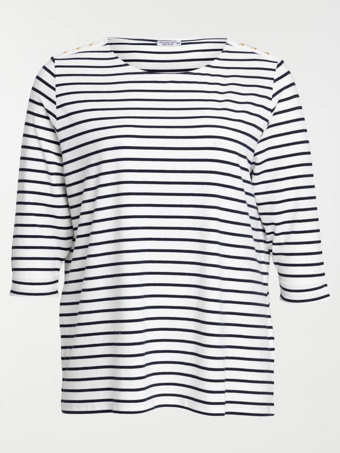 T-shirt grande taille rayé femme