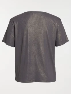 T-shirt gris orage grande taille femme