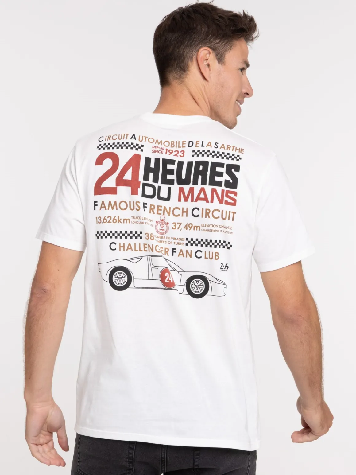 T-shirt 24h du Mans ivoire homme