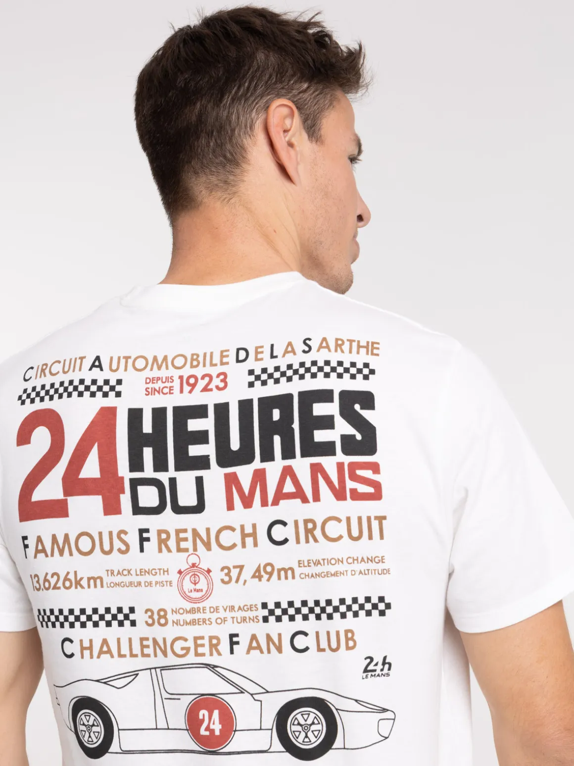 T-shirt 24h du Mans ivoire homme