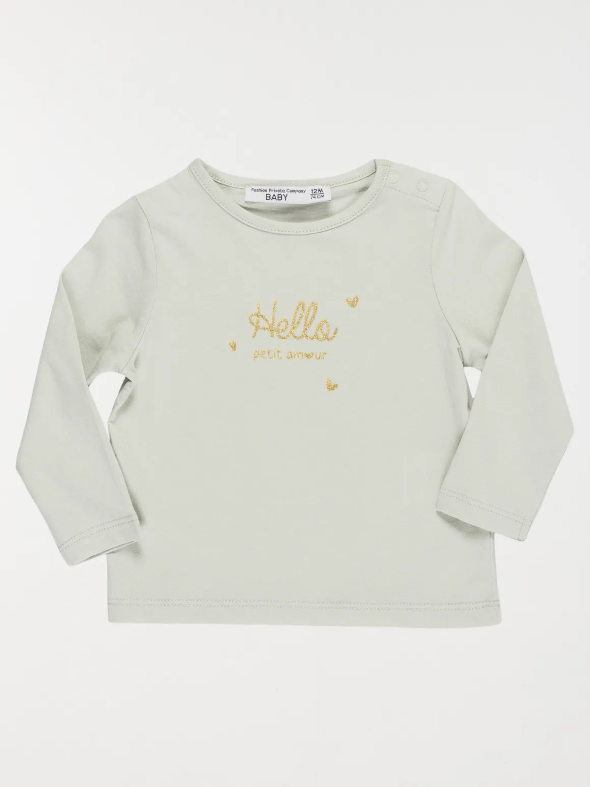 T-shirt hello petit amour fille (3-36M)
