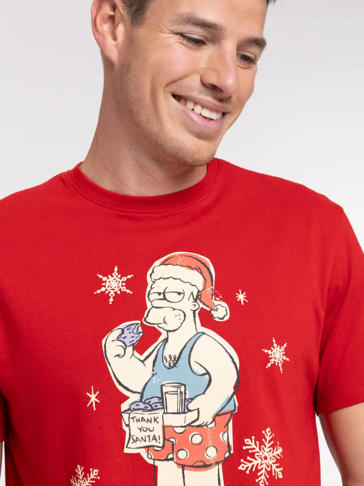 T-shirt Homer Simpson rouge homme