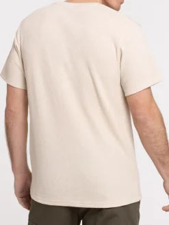T-shirt homme col rond beige clair