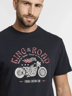 T-shirt homme col rond imprimé devant