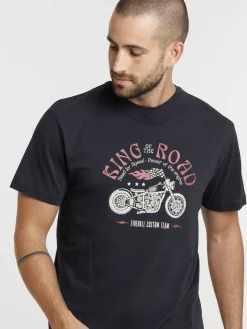 T-shirt homme col rond imprimé devant