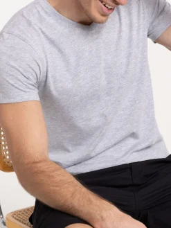 T-shirt homme gris chiné
