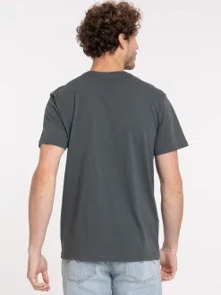 T-shirt homme imprimé gris ardoise