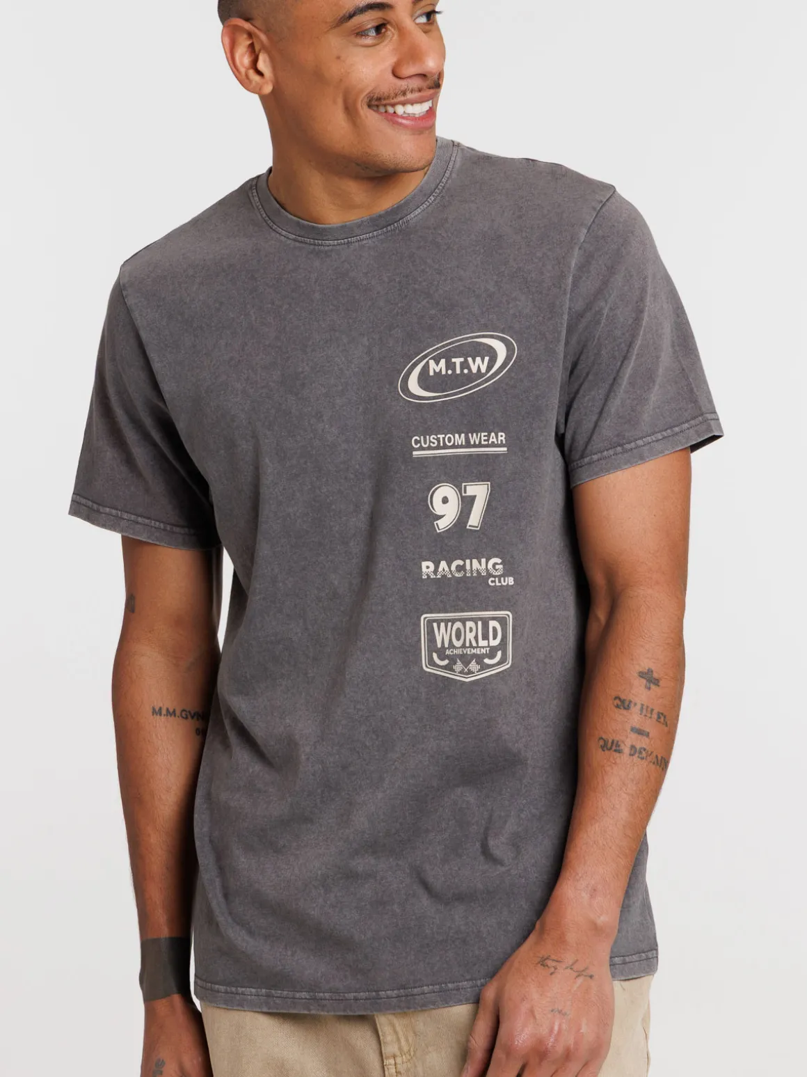 T-shirt imprimé col rond homme