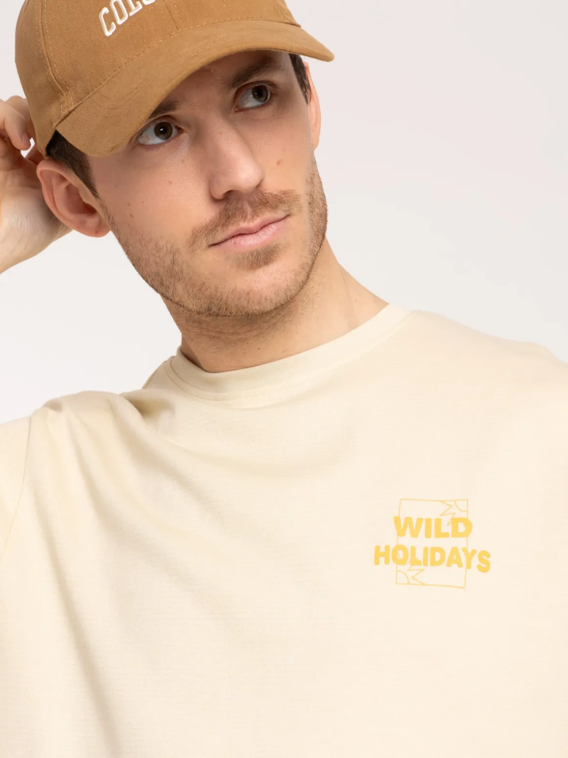 T-shirt imprimé col rond homme