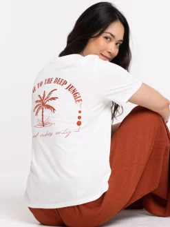 T-shirt imprimé écru femme