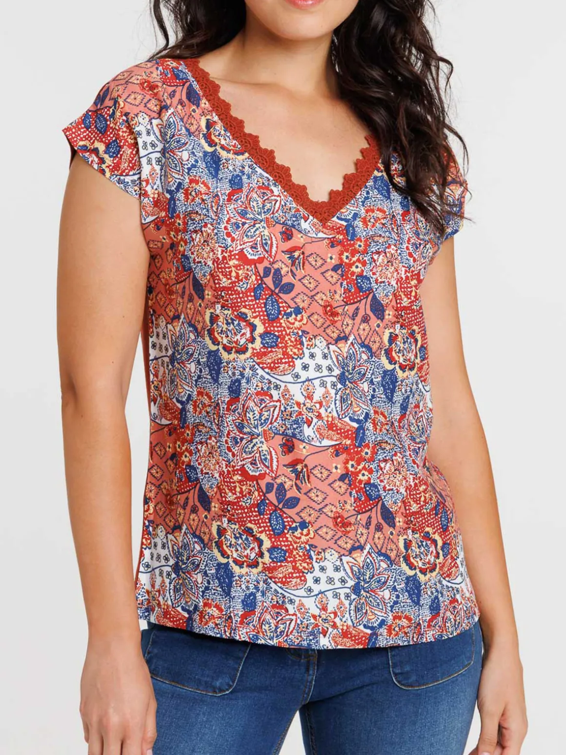 T-shirt imprimé devant femme