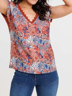 T-shirt imprimé devant femme