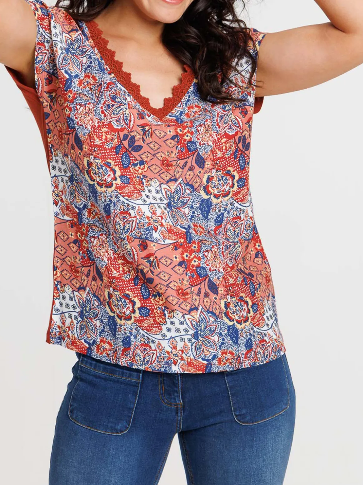 T-shirt imprimé devant femme