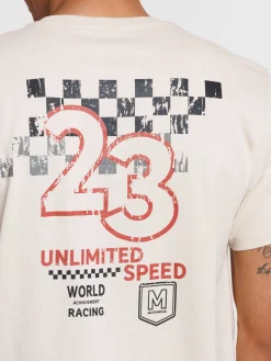 T-shirt imprimé dos et devant homme