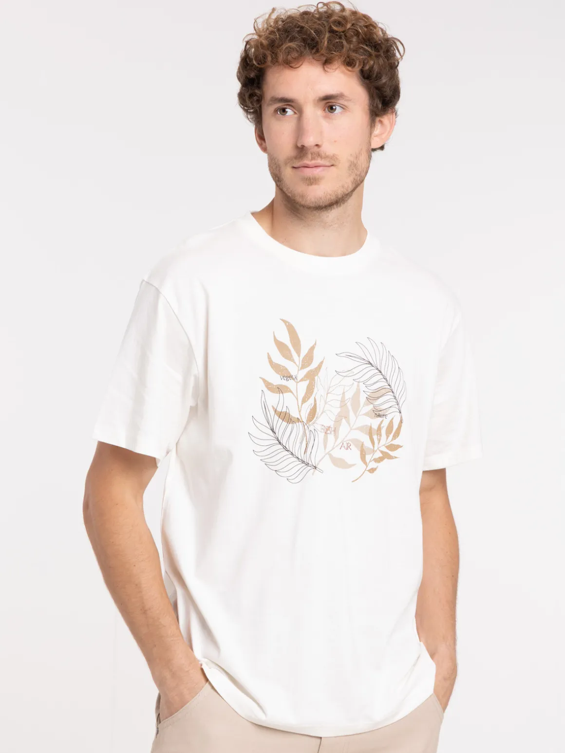 T-shirt imprimé feuillage homme