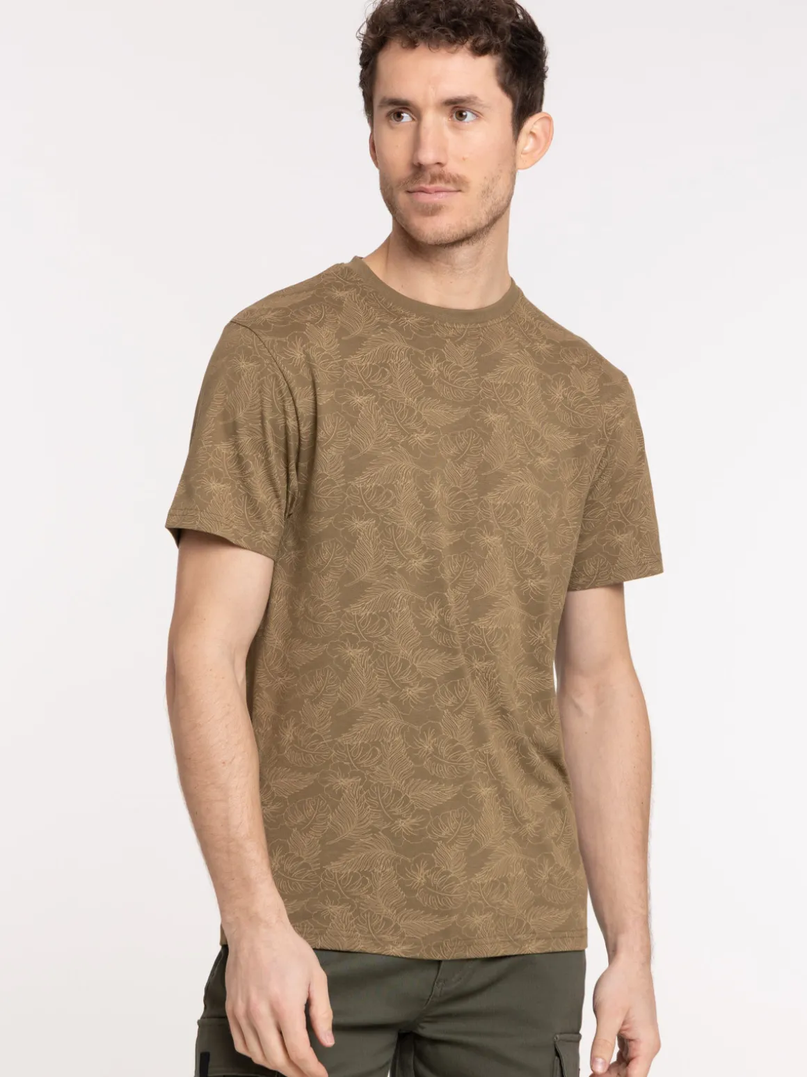 T-shirt imprimé feuillage homme
