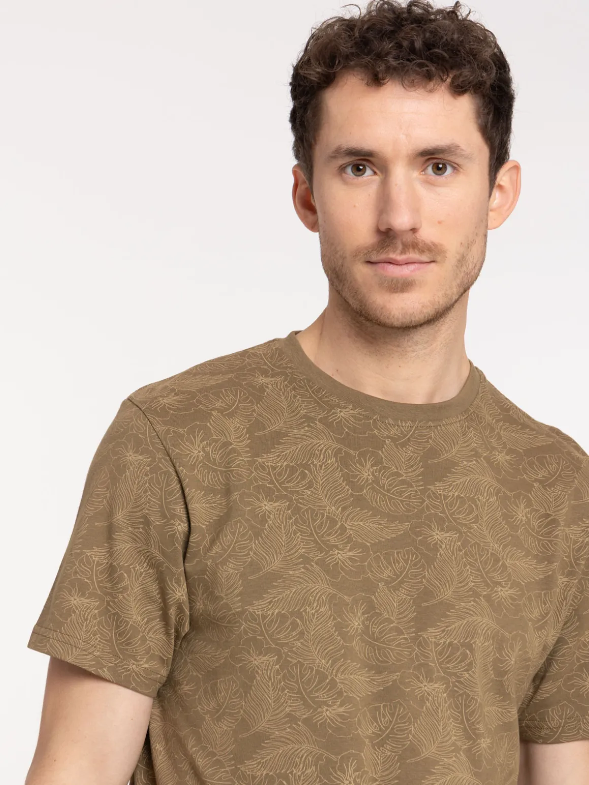 T-shirt imprimé feuillage homme