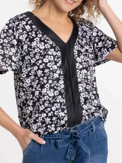 T-shirt imprimé manches courtes femme