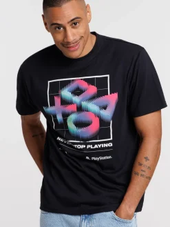 T-shirt imprimé noir homme