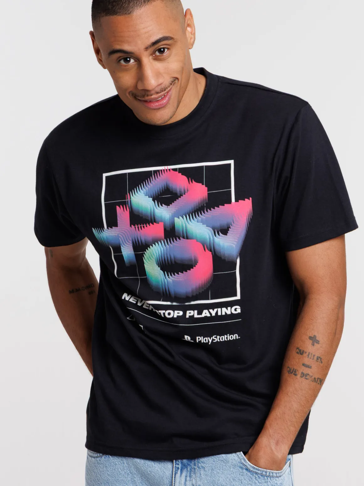 T-shirt imprimé noir homme