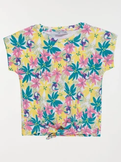 T-shirt imprimé tropical fille (3-12A)