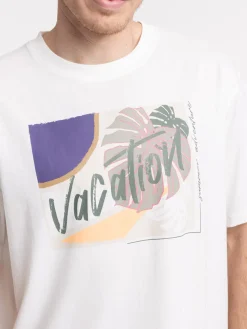 T-shirt imprimé tropical homme