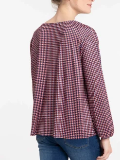 T-shirt laçage motif graphique femme