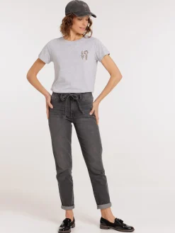 T-shirt love léopard femme