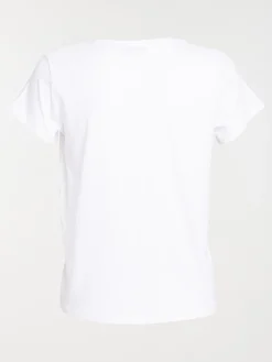 T-shirt manches courtes blanc femme