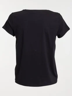 T-shirt manches courtes noir femme