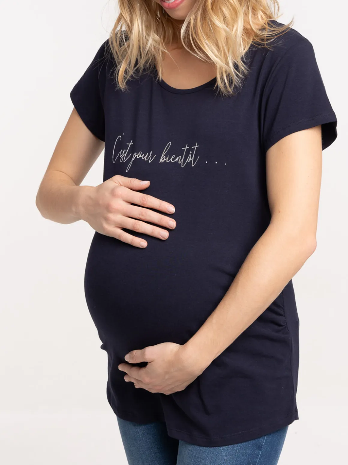 T-shirt maternité marine femme