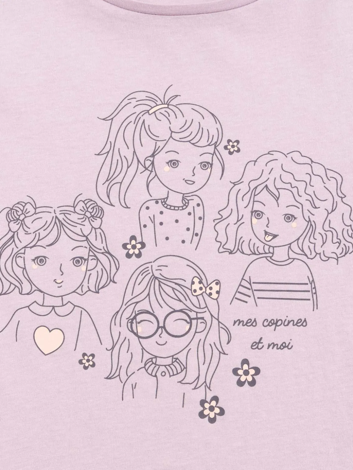 T-shirt mes copines et moi fille (3-12A)
