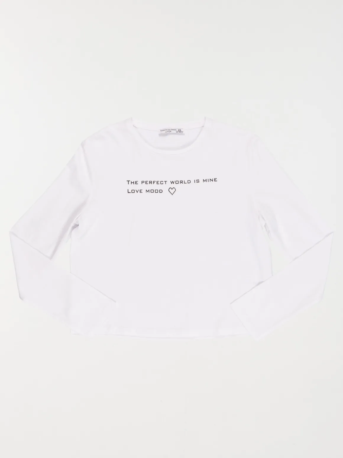 T-shirt message blanc fille (XXS-M)