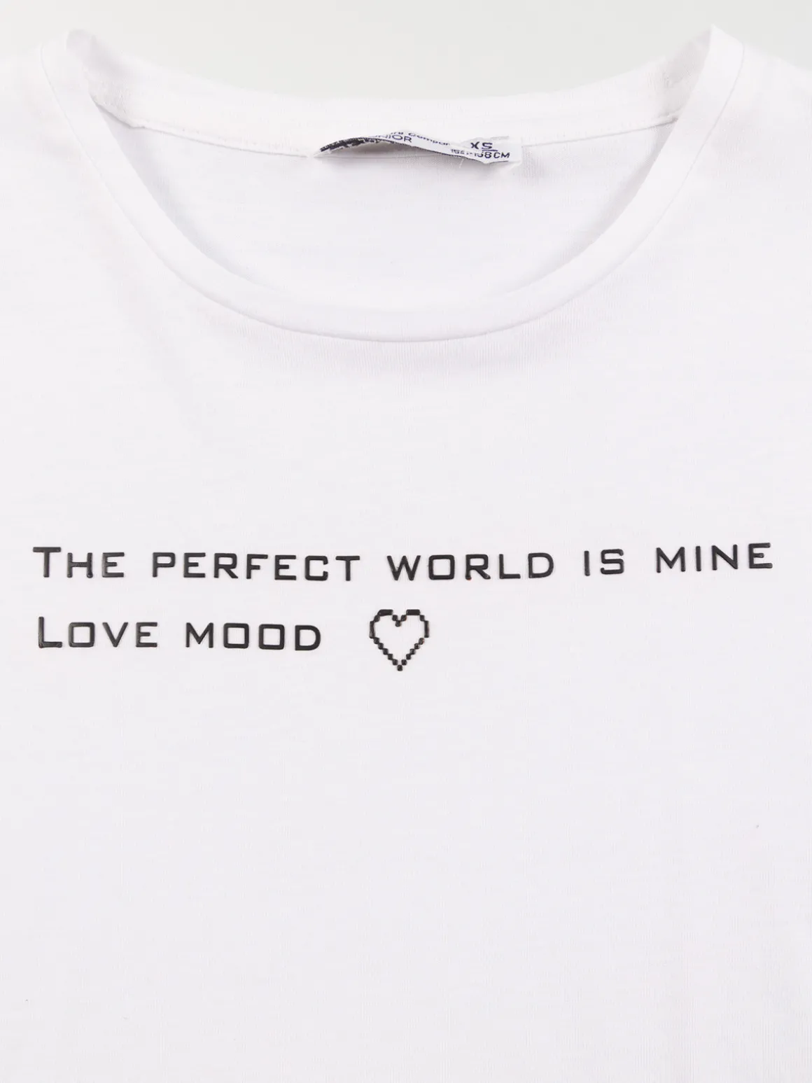 T-shirt message blanc fille (XXS-M)