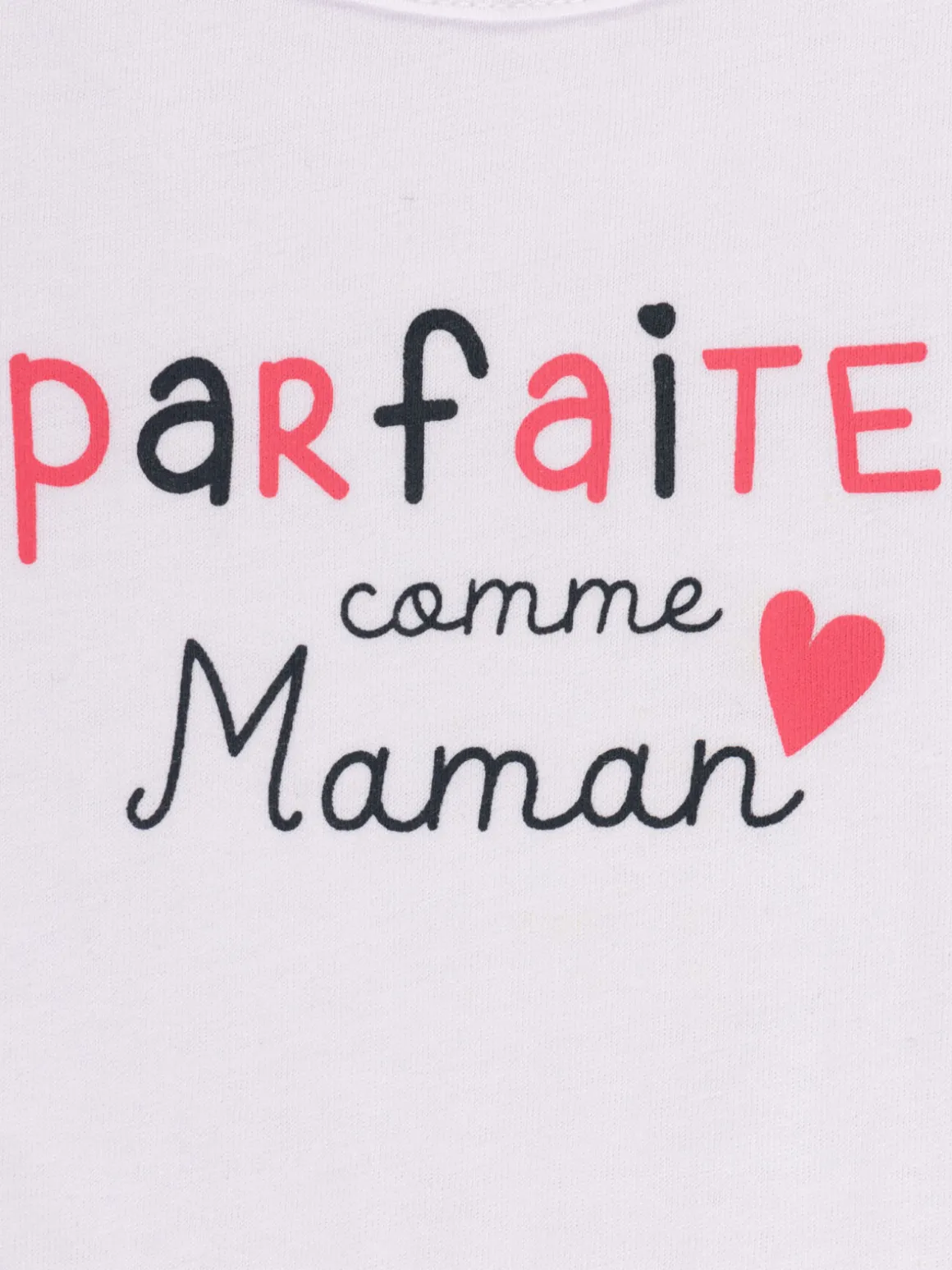 T-shirt message blanc fille (3-36M)