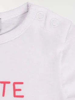 T-shirt message blanc fille (3-36M)
