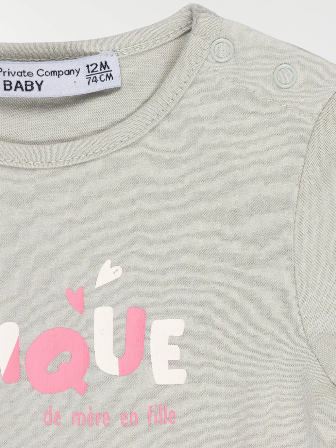 T-shirt message fille (3-36M)