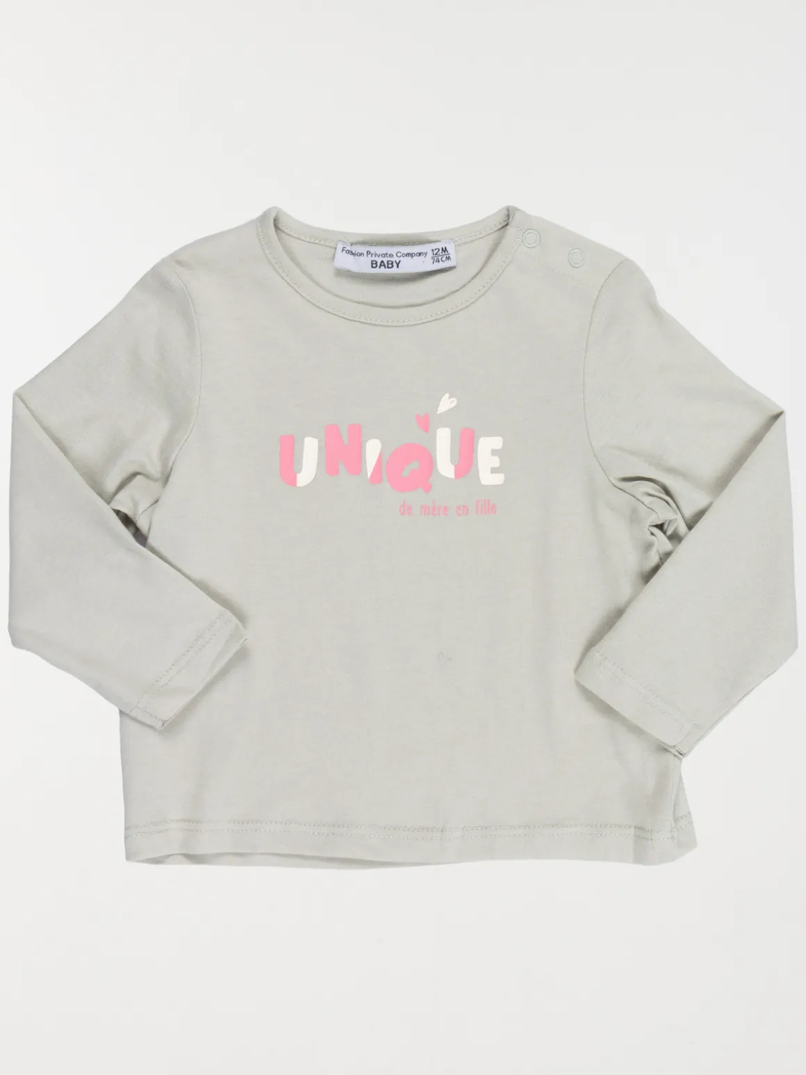 T-shirt message fille (3-36M)