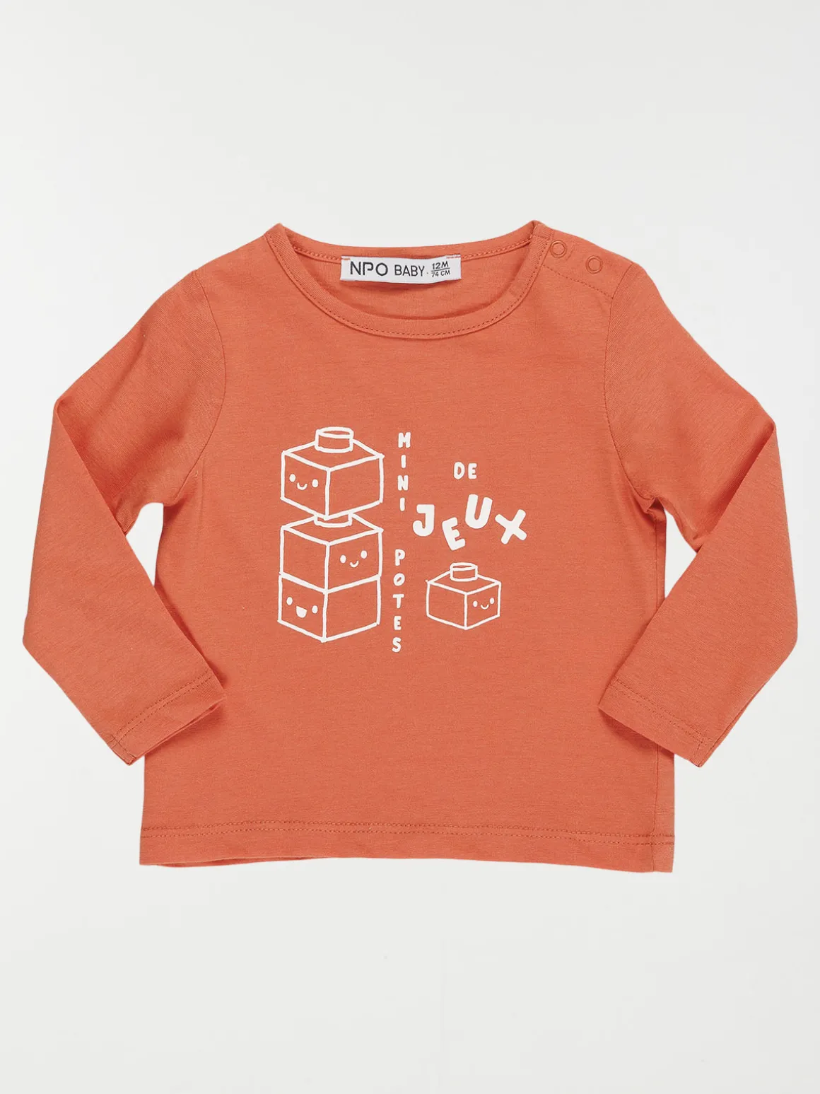 T-shirt motif et message garçon (3-36M)