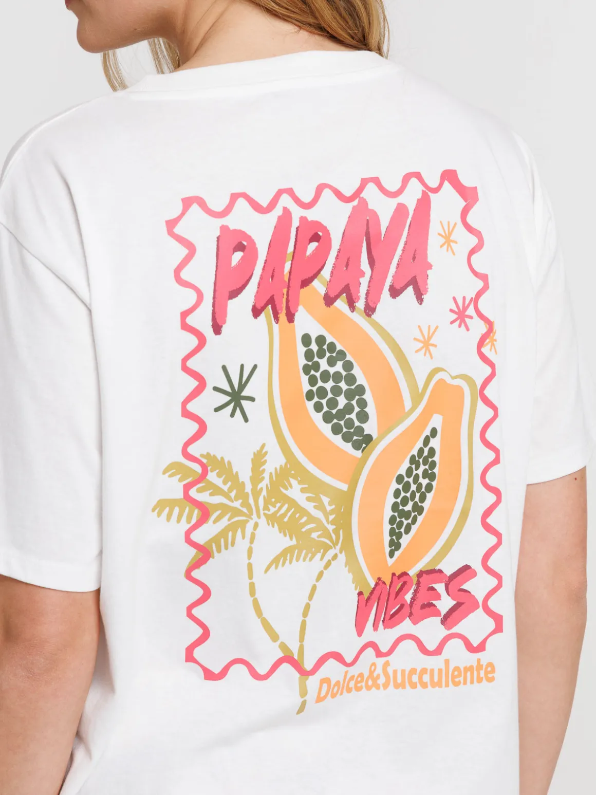 T-shirt motif papaya femme