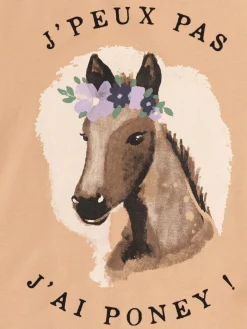 T-shirt motif poney fille (3-12A)