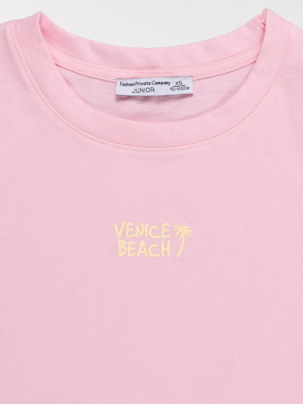 T-shirt motif rose poudre fille (XXS-M)