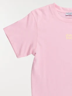 T-shirt motif rose poudre fille (XXS-M)