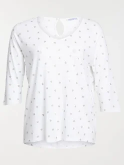 T-shirt motifs coeur grande taille femme