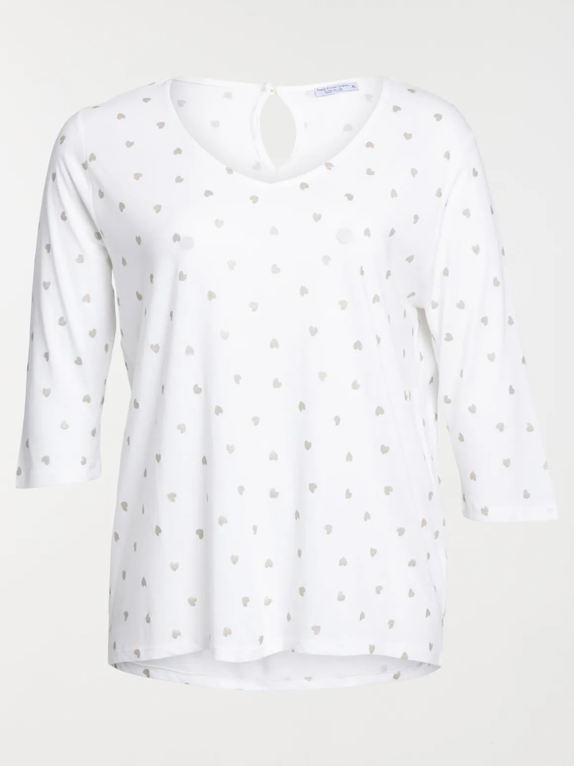 T-shirt motifs coeur grande taille femme