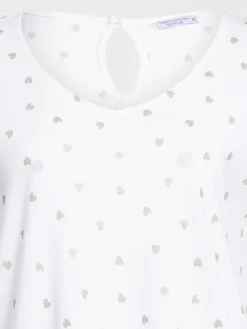 T-shirt motifs coeur grande taille femme
