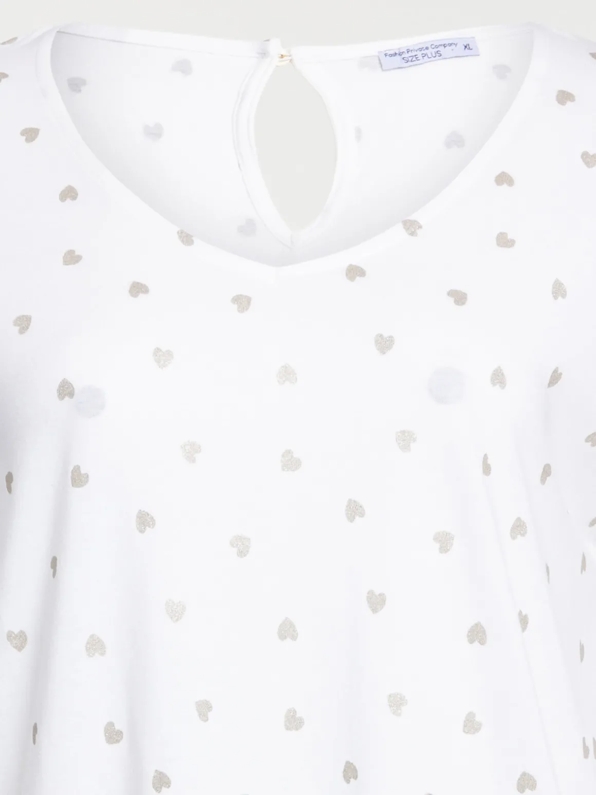 T-shirt motifs coeur grande taille femme